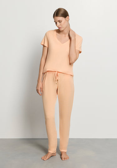 Sleep And Lounge Short Sleeve Shirt | Peach Nougat 79050-2274